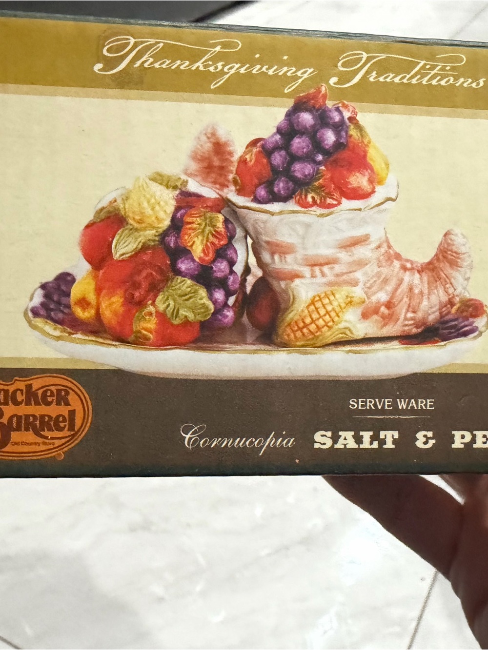 Cracker Barrel Thanksgiving Traditions Cornucopia Salt & Pepper Set - Multicolor